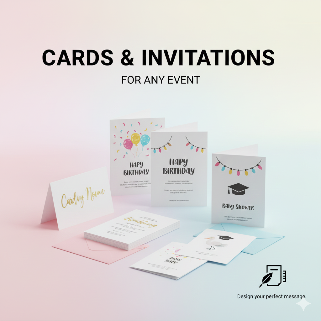 Printed wedding and event cards